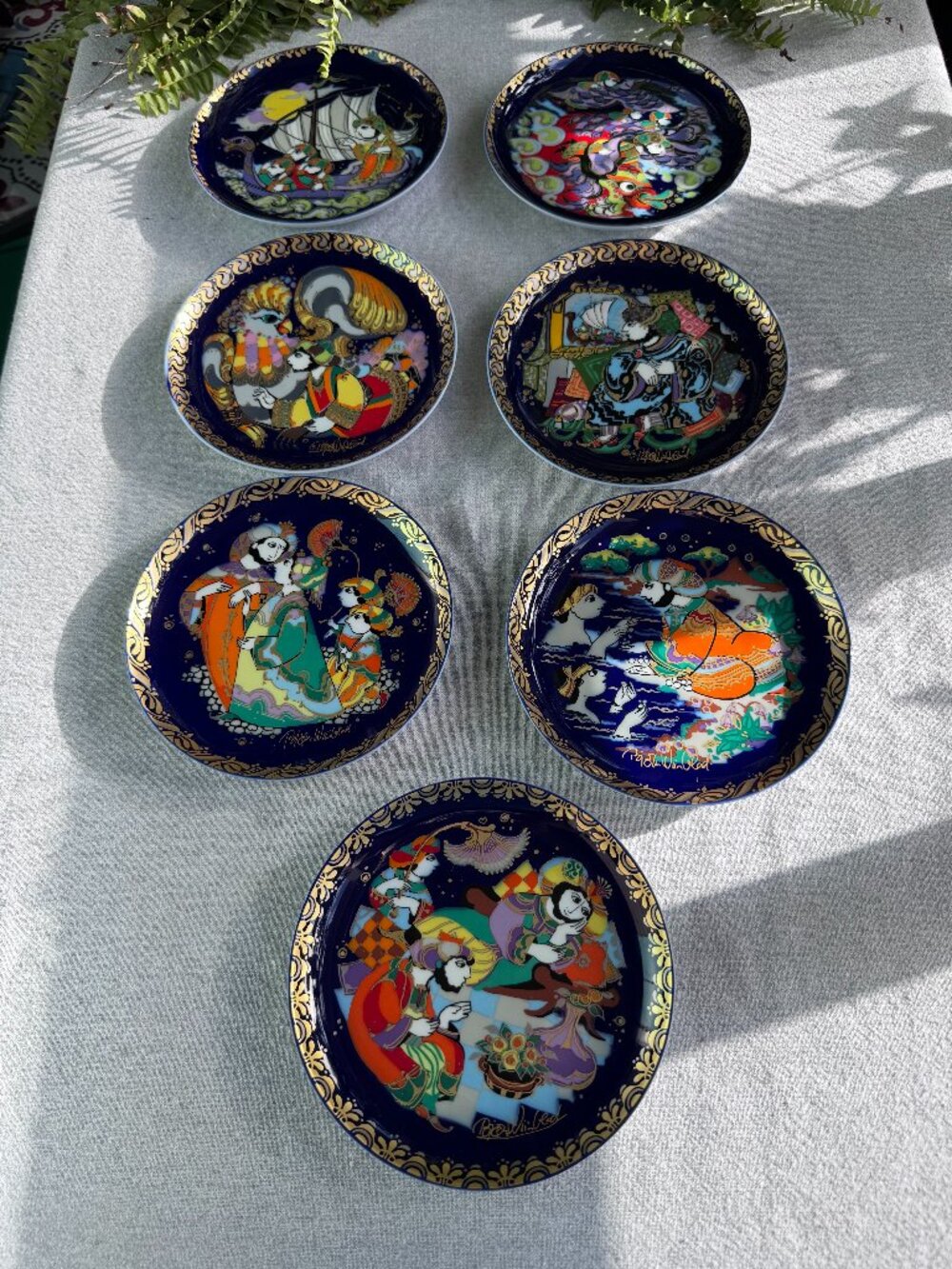 Rosenthal Bjorn Wiinblad Sindbad der Seefahrer Collector Plates Set of 7
